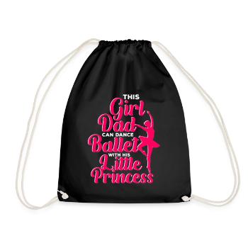 This Girl Dad Can Dance Ballet - Drawstring Bag - black - Front