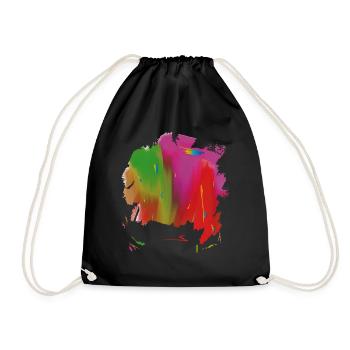 Éclaboussures de couleurs, couleurs vives - Sac de sport léger - noir - Devant