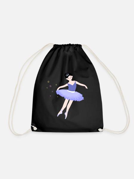 Ballerina Mädchen 4 - Turnbeutel - Schwarz
