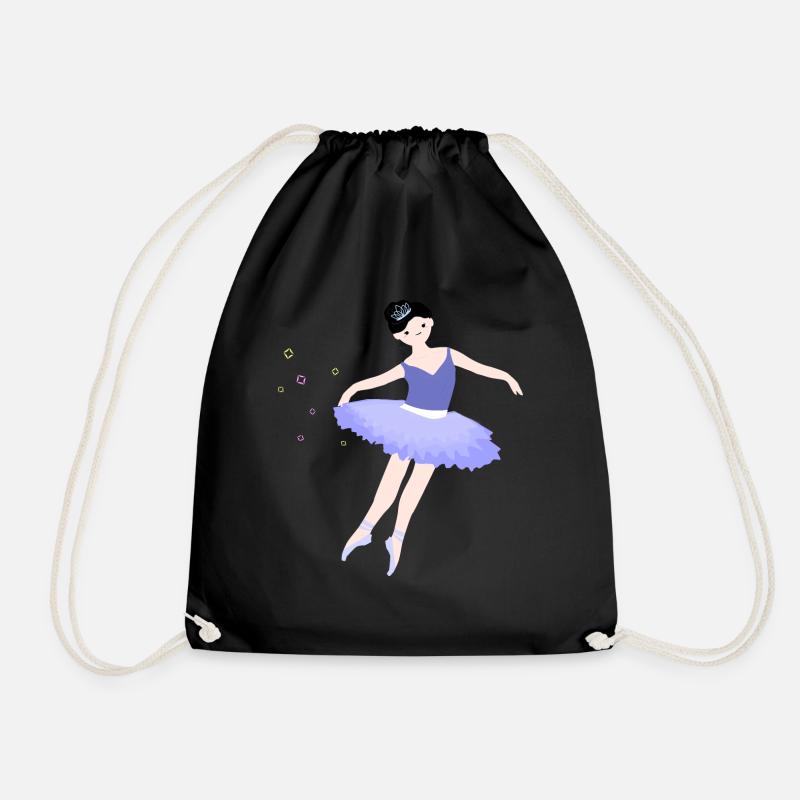Ballerina Mädchen 4 - Turnbeutel - Schwarz