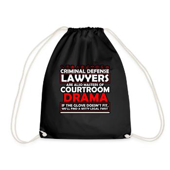 Criminal Defense Lawyers Are Masters Of Courtroom - Drawstring Bag - black - Front