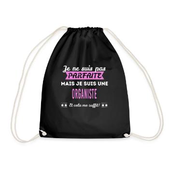 Je ne suis pas parfaite organiste - Sac de sport léger - noir - Devant