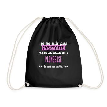 Je ne suis pas parfaite plongeuse - Sac de sport léger - noir - Devant