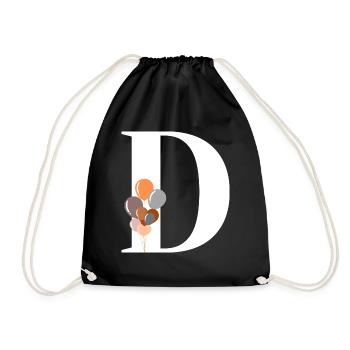Lettre d ballon d’anniversaire - Sac de sport léger - noir - Devant