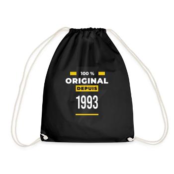 100 % original depuis 1993 CADEAU Anniversaire - Sac de sport léger - noir - Devant