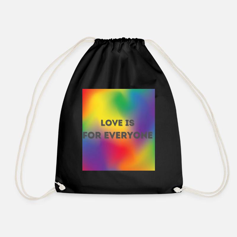 Love is for everyone. - Turnbeutel - Schwarz