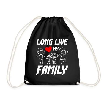 Longue vie à ma famille - Sac de sport léger - noir - Devant