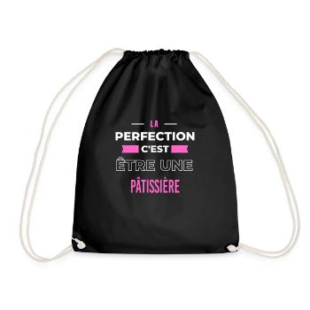 La perfection, c'est être une pâtissière - Sac de sport léger - noir - Devant