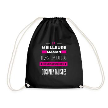La meilleure maman courageuse des documentalistes - Sac de sport léger - noir - Devant