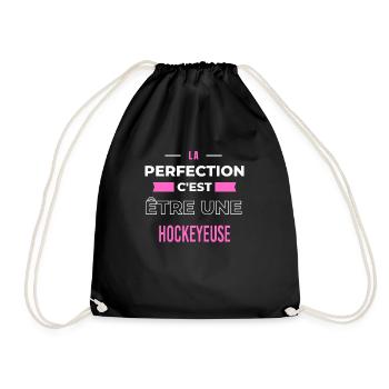 La perfection, c'est être une hockeyeuse - Sac de sport léger - noir - Devant