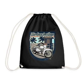 Étoile (blanche) // Illustration - Sac de sport léger - noir - Devant