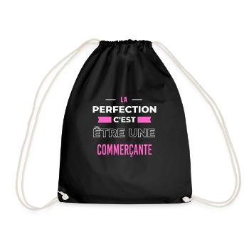La perfection, c'est être une commerçante - Sac de sport léger - noir - Devant