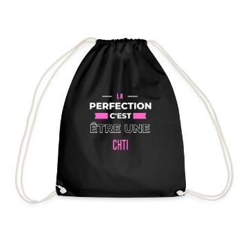 La perfection, c'est être une chti - Sac de sport léger - noir - Devant