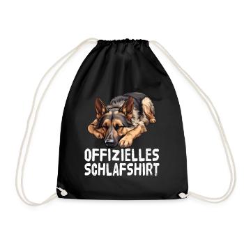 Chemise de nuit officielle berger allemand - Sac de sport léger - noir - Devant