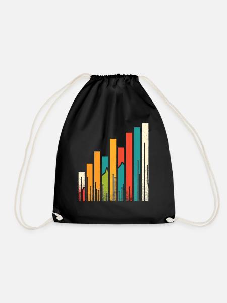 Datenanalyse & Diagramme - Visuelle Geschenkidee - Turnbeutel - Schwarz
