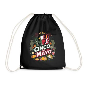 Cinco de Mayo Eagle Bold and lively - Drawstring Bag - black - Front
