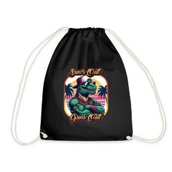 Sun's Out Guns Out - Drawstring Bag - black - Front