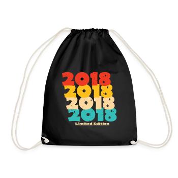 2018: Limited Edition - 6th Anniversary - Drawstring Bag - black - Front