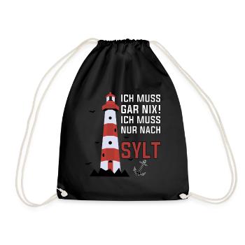Je n’ai rien à faire, je dois juste aller à Sylt - Sac de sport léger - noir - Devant