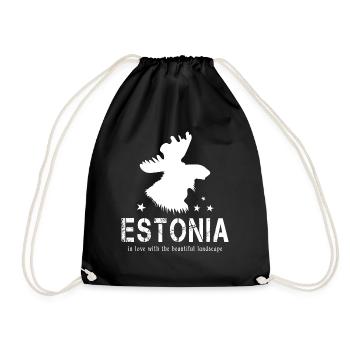 Estonia Estonian Estonian - Drawstring Bag - black - Front