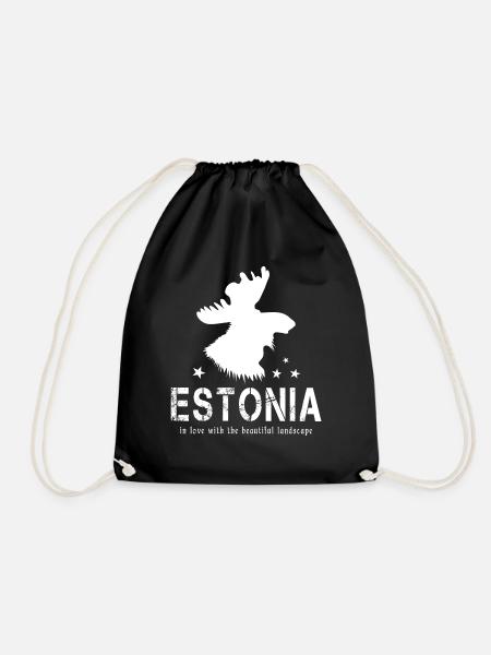 Estonia Estland Esten estnisch - Turnbeutel - Schwarz
