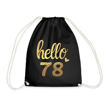 Hallo 78 gold - Turnbeutel - Schwarz - Vorne