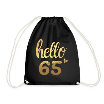 Hallo 65 gold - Turnbeutel - Schwarz - Vorne