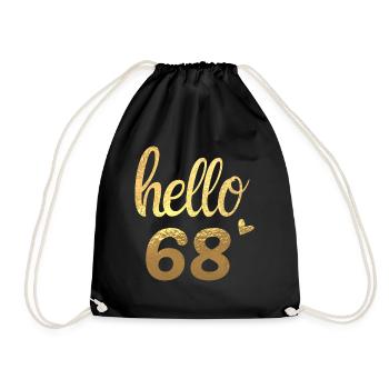 Hello 68 doré - Sac de sport léger - noir - Devant