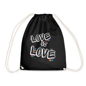 Love Is Love - Sac de sport léger - noir - Devant