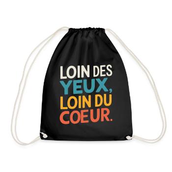 Loin des yeux, loin du cœur - Sac de sport léger - noir - Devant
