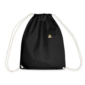 Minimalist Sailing Dinghy Silhouette Captain - Drawstring Bag - black - Front