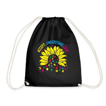 Autism Awareness - Drawstring Bag - black - Front