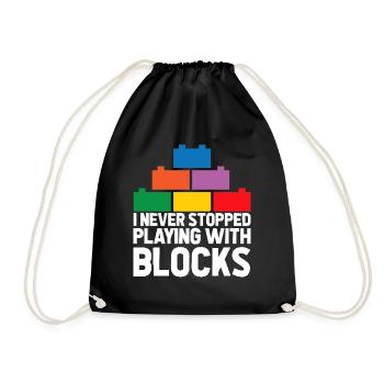 Brick Builder Brick Building Master Builder - Drawstring Bag - black - Front