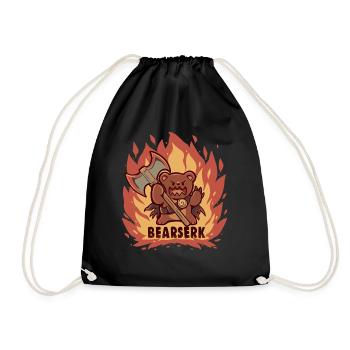 Going BEARserk - Drawstring Bag - black - Front