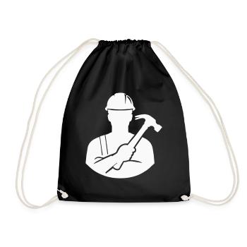 craftsman - Drawstring Bag - black - Front