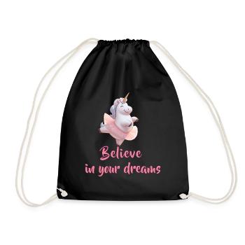 Believe dreams - Turnbeutel - Schwarz - Vorne