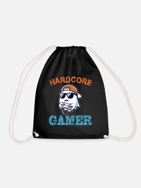 Hardcore GAMER Gaming Geburtstagsgeschenk - Turnbeutel - Schwarz