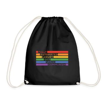 Fully Automated Luxury Gay Space Communism Lesbian - Turnbeutel - Schwarz - Vorne