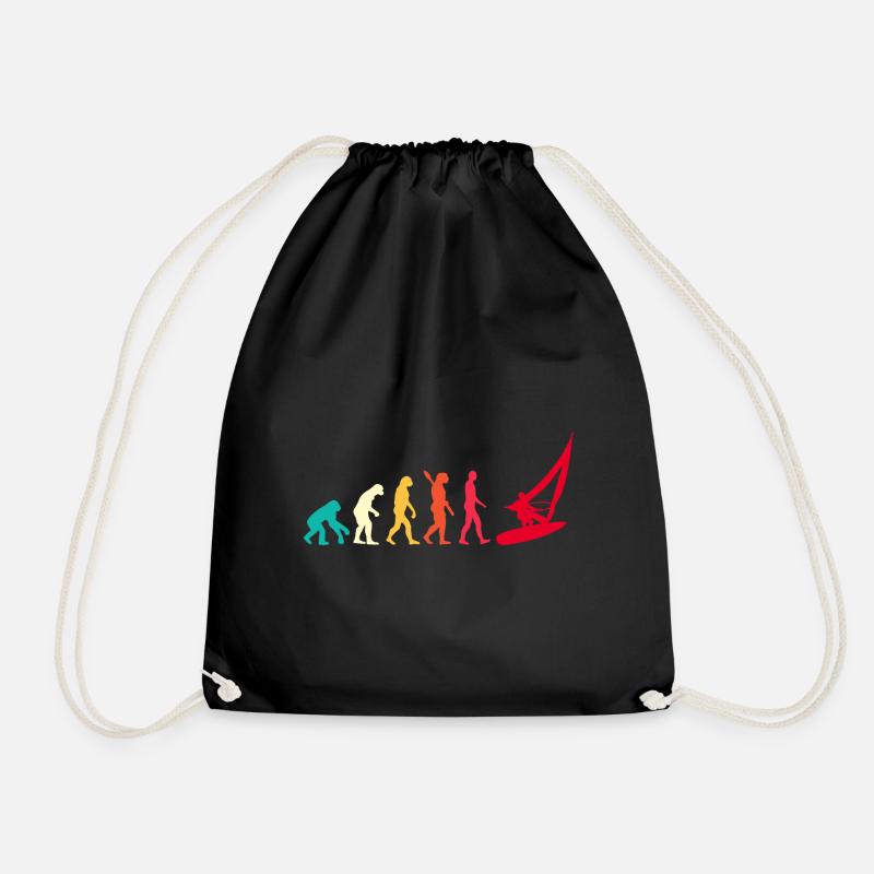 Evolution Graphic Sailboat Captain Sailing Sea Boa - Turnbeutel - Schwarz