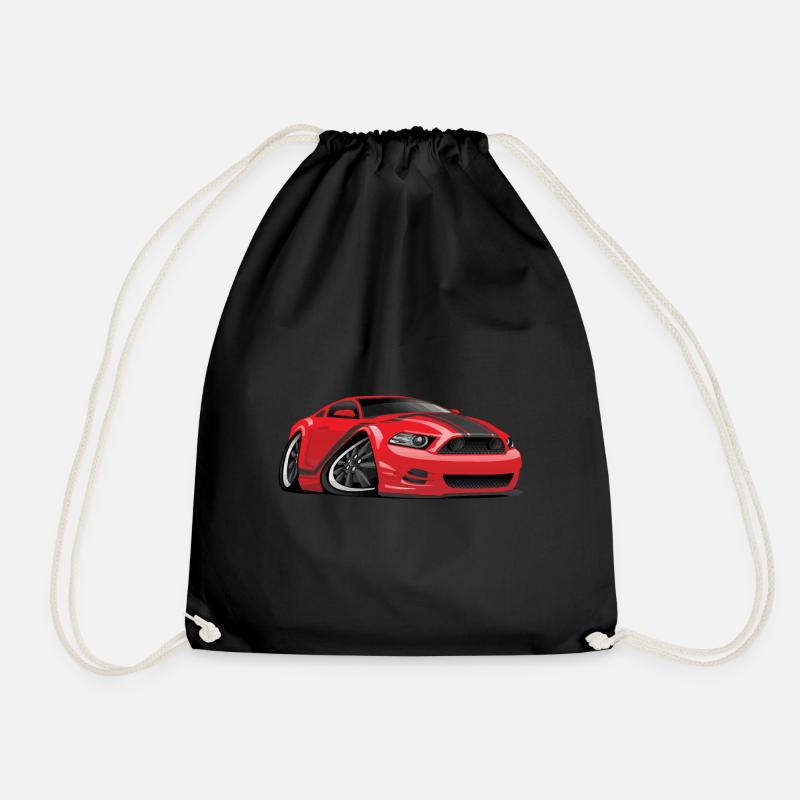 American Muscles, Power Without Borders - Drawstring Bag - black