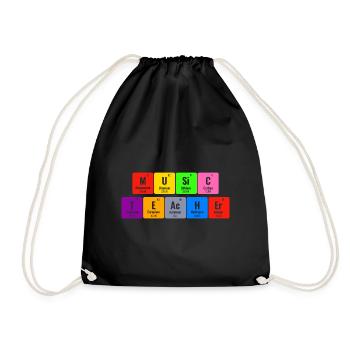 Periodisches System der Elemente Musiklehrer Klasse M - Turnbeutel - Schwarz - Vorne