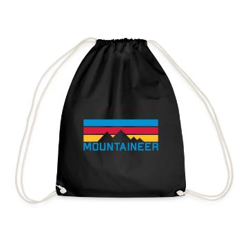 Mountaineer (Berge, Balken) - Turnbeutel - Schwarz - Vorne