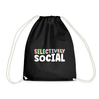 Dictons sociaux sélectifs pour les introvertis - Sac de sport léger - noir - Devant