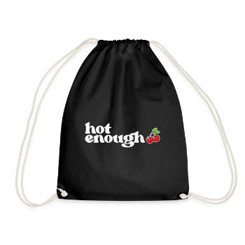 hot enough Summer Beach funny quote - Turnbeutel - Schwarz - Vorne