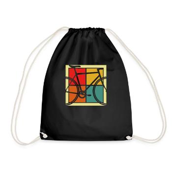 Bicycle - Drawstring Bag - black - Front