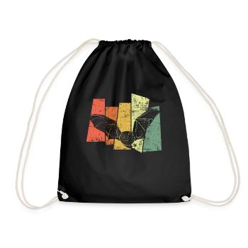 Bat - Drawstring Bag - black - Front