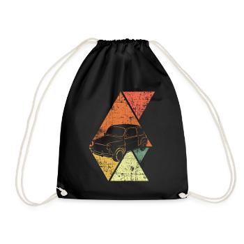 Voitures anciennes - Sac de sport léger - noir - Devant