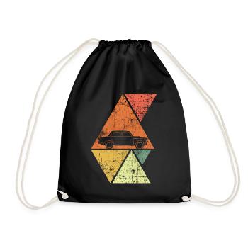 Voitures anciennes - Sac de sport léger - noir - Devant