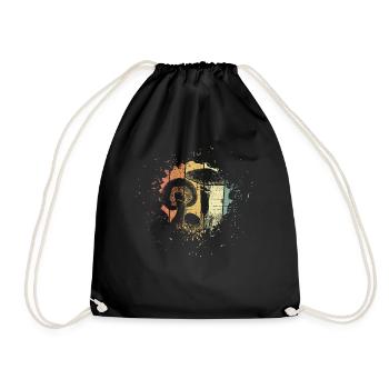 Mushroom Mushroom Picker - Drawstring Bag - black - Front