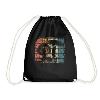 Mushroom - Drawstring Bag - black - Front